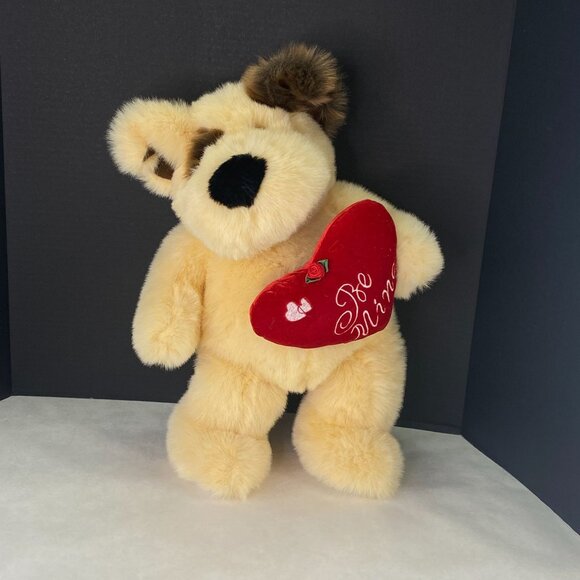 Plush Dog Stuffed Animal Be Mine Valentines Day Gift With Heart - Picture 3 of 11
